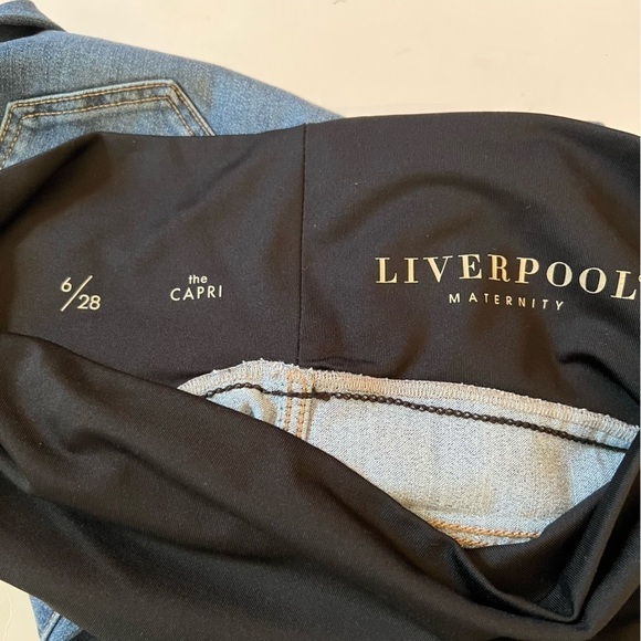 Liverpool The Crop Maternity Jeans Lanier Mid Wash Size 6/28 - Picture 7 of 12